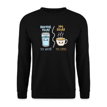 Coffee vs water 72% - Unisex Sweatshirt - black - Front - Alina (178cm) & Michal (187cm)