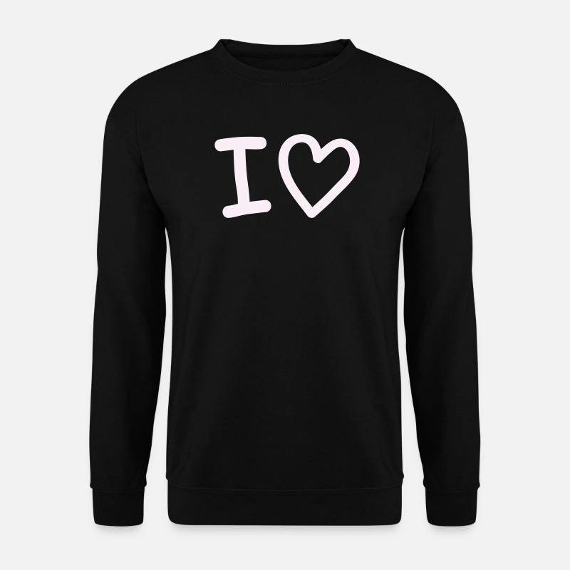 i_love - Unisex Pullover - Schwarz