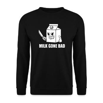 Milk Rotten Rage Cartoon - Unisex Sweatshirt - black - Front - Alina (178cm) & Michal (187cm)