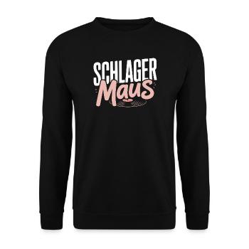 Schlager Maus Party Crew JGA Frauen Schlagermaus - Unisex Pullover - Schwarz - Vorne - Alina (178cm) & Michal (187cm)