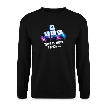 Funny Gaming Keyboard WASD My Cardio Gamer - Unisex Sweatshirt - black - Front - Alina (178cm) & Michal (187cm)