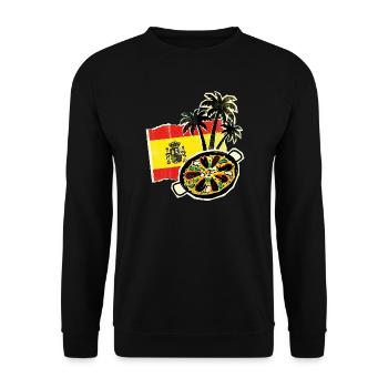 Spain Paella Palm Trees - Unisex Sweatshirt - black - Front - Alina (178cm) & Michal (187cm)