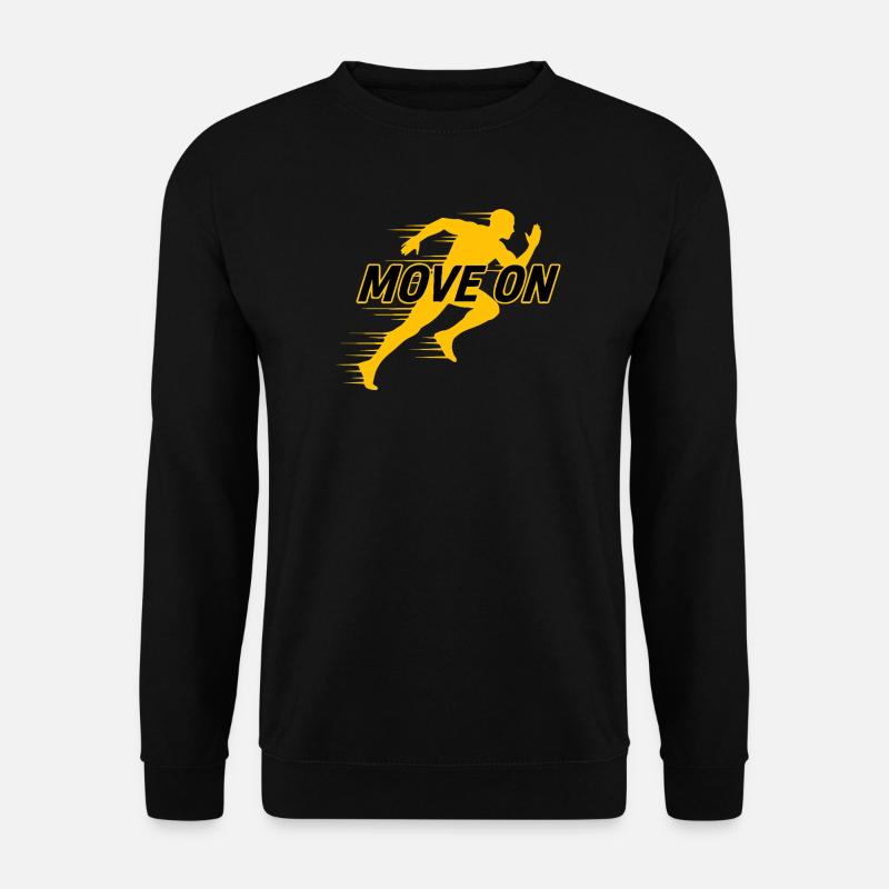 Move On Motivation Runner Silhouette T-Shirt - Unisex Sweatshirt - black