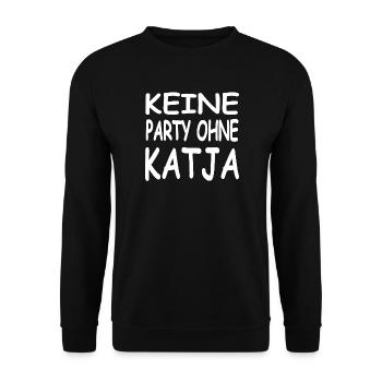 Katja - Unisex Pullover - Schwarz - Vorne - Alina (178cm) & Michal (187cm)