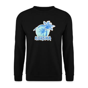 Plage de Corse - Sweat-shirt Unisexe - noir - Devant - Alina (178cm) & Michal (187cm)