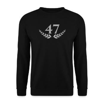 47 - Unisex Sweatshirt - black - Front - Alina (178cm) & Michal (187cm)