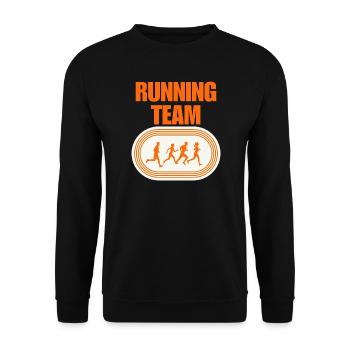 Running Team - Unisex Pullover - Schwarz - Vorne - Alina (178cm) & Michal (187cm)