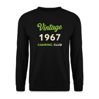 Vintage 1967 – Camping Club Retro Birth Year - Unisex Sweatshirt - black - Front - Alina (178cm) & Michal (187cm)