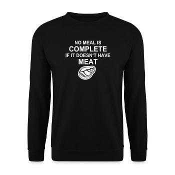 Fleischliebhaber Grillen BBQ Burger Steak Koch - Unisex Pullover - Schwarz - Vorne - Alina (178cm) & Michal (187cm)