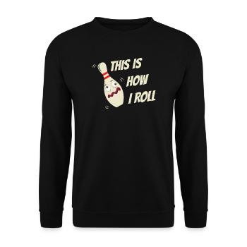Dicons de Bowling Skittles Voilà comment je roule - Sweat-shirt Unisexe - noir - Devant - Alina (178cm) & Michal (187cm)