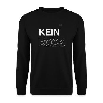 Kein Bock Kontrast-Statement - Unisex Pullover - Schwarz - Vorne - Alina (178cm) & Michal (187cm)