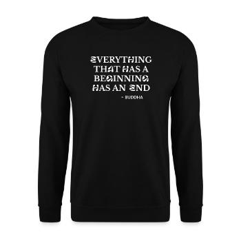 Buddha Quote Tee - Unisex Sweatshirt - black - Front - Alina (178cm) & Michal (187cm)