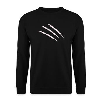 krallen_scars - Unisex Pullover - Schwarz - Vorne - Alina (178cm) & Michal (187cm)