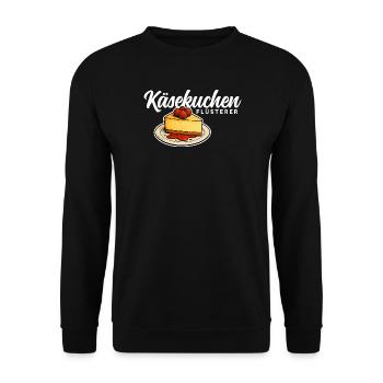 Käsekuchen Flüsterer - Unisex Pullover - Schwarz - Vorne - Alina (178cm) & Michal (187cm)