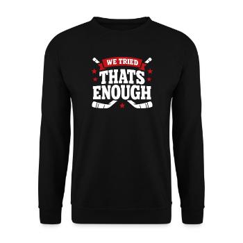 Ligue de la Bière Hockey Humour des joueurs drôles de hockey - Sweat-shirt Unisexe - noir - Devant - Alina (178cm) & Michal (187cm)