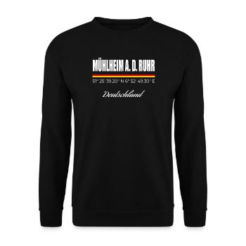 Mühlheim an der Ruhr - Unisex Pullover - Schwarz - Vorne - Alina (178cm) & Michal (187cm)