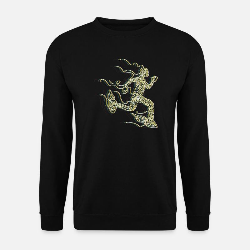 Stylized Rocket Runner - Unisex Sweatshirt - black