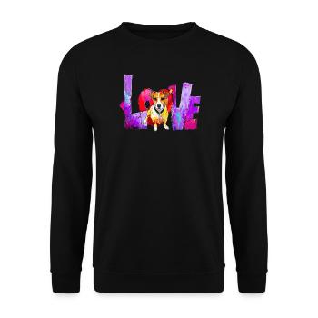 Love Dog Gift for Jack Russell Owner - Unisex Sweatshirt - black - Front - Alina (178cm) & Michal (187cm)