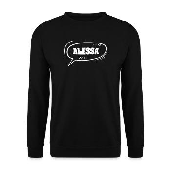 Comic Alessa - Sweat-shirt Unisexe - noir - Devant - Alina (178cm) & Michal (187cm)