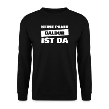 Baldur als Name - Unisex Pullover - Schwarz - Vorne - Alina (178cm) & Michal (187cm)