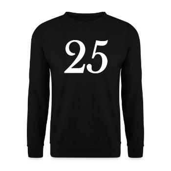 25. 25 ANS. 25e ANNIVERSAIRE. ANNIVERSAIRE 25 ANS. - Sweat-shirt Unisexe - noir - Devant - Alina (178cm) & Michal (187cm)