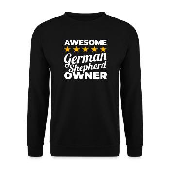 Great German Shepherd owner - Unisex Sweatshirt - black - Front - Alina (178cm) & Michal (187cm)