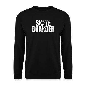 Skateboarder drôle - Sweat-shirt Unisexe - noir - Devant - Alina (178cm) & Michal (187cm)