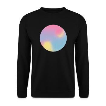 Aura-Check-Pastellgradientensphäre - Unisex Pullover - Schwarz - Vorne - Alina (178cm) & Michal (187cm)