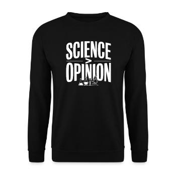 Science > Opinion - Sweat-shirt Unisexe - noir - Devant - Alina (178cm) & Michal (187cm)