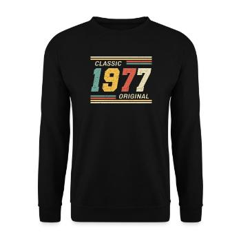 Classic 1977 original 1977 - Unisex Sweatshirt - black - Front - Alina (178cm) & Michal (187cm)
