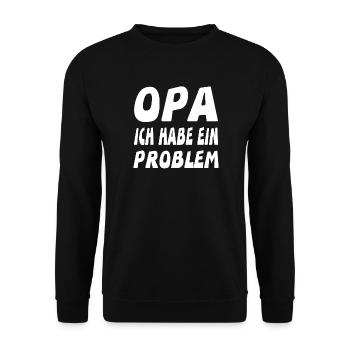 Opa - Unisex Pullover - Schwarz - Vorne - Alina (178cm) & Michal (187cm)