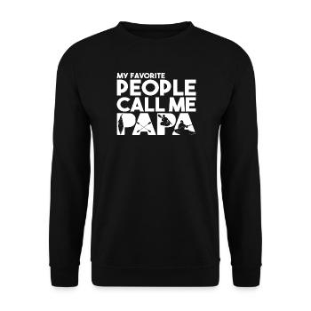 Evolution Of Man Kayaking - Unisex Sweatshirt - black - Front - Alina (178cm) & Michal (187cm)