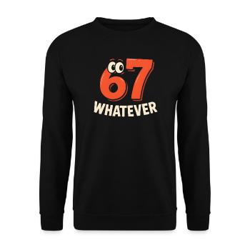 Six Seven Whatever Italian Brainrot Humor Meme - Unisex Sweatshirt - black - Front - Alina (178cm) & Michal (187cm)