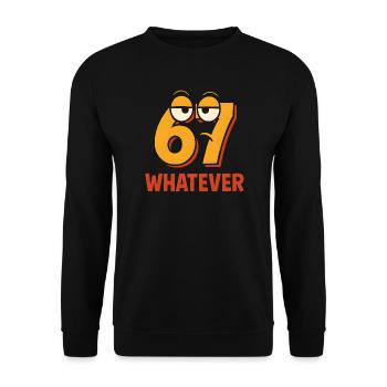 Six Seven Whatever Italian Brainrot Humor Meme - Unisex Sweatshirt - black - Front - Alina (178cm) & Michal (187cm)