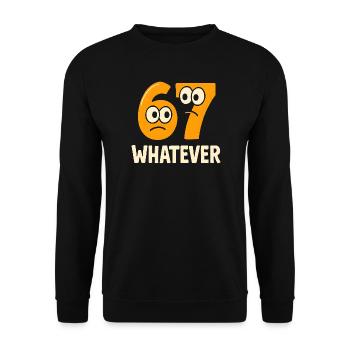 Six Seven Whatever Italian Brainrot Humor Meme - Unisex Sweatshirt - black - Front - Alina (178cm) & Michal (187cm)