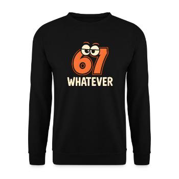 Six Seven Whatever Italian Brainrot Humor Meme - Unisex Sweatshirt - black - Front - Alina (178cm) & Michal (187cm)