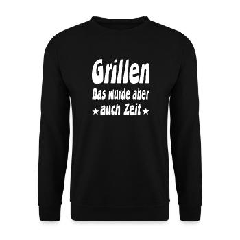 Grillen - Unisex Pullover - Schwarz - Vorne - Alina (178cm) & Michal (187cm)