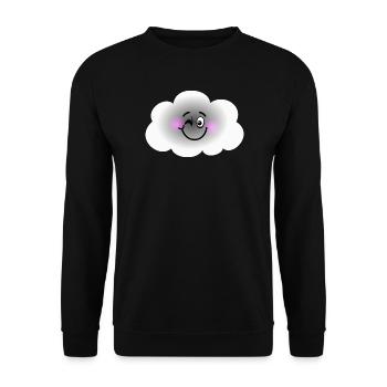 Happy Cloud - Sweat-shirt Unisexe - noir - Devant - Alina (178cm) & Michal (187cm)
