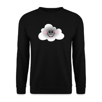 Happy Cloud - Sweat-shirt Unisexe - noir - Devant - Alina (178cm) & Michal (187cm)