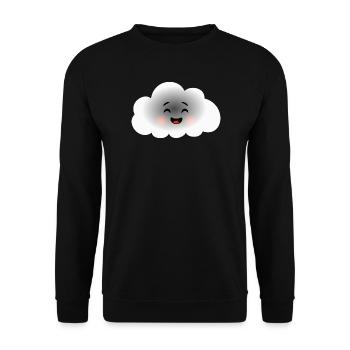 Happy Cloud - Sweat-shirt Unisexe - noir - Devant - Alina (178cm) & Michal (187cm)