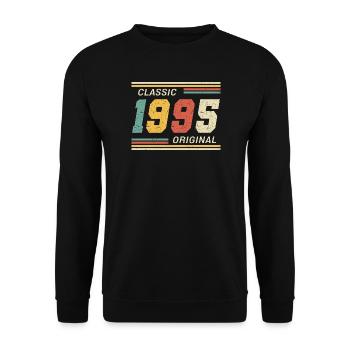 Classique 1995 original 1995 - Sweat-shirt Unisexe - noir - Devant - Alina (178cm) & Michal (187cm)