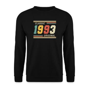 Classic 1993 original 1993 - Unisex Sweatshirt - black - Front - Alina (178cm) & Michal (187cm)
