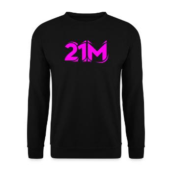 21M Bitcoin Supply Crypto Design21 Limit Million - Unisex Sweatshirt - black - Front - Alina (178cm) & Michal (187cm)