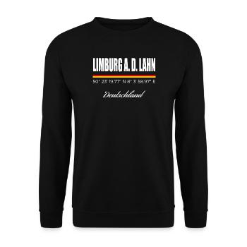 Limburg an der Lahn - Unisex Pullover - Schwarz - Vorne - Alina (178cm) & Michal (187cm)