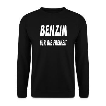 Benzin - Unisex Pullover - Schwarz - Vorne - Alina (178cm) & Michal (187cm)
