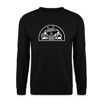 Cooles Lama Dartscheibe Sonnenbrille Dartpfeil Süß - Unisex Pullover - Schwarz - Vorne - Alina (178cm) & Michal (187cm)