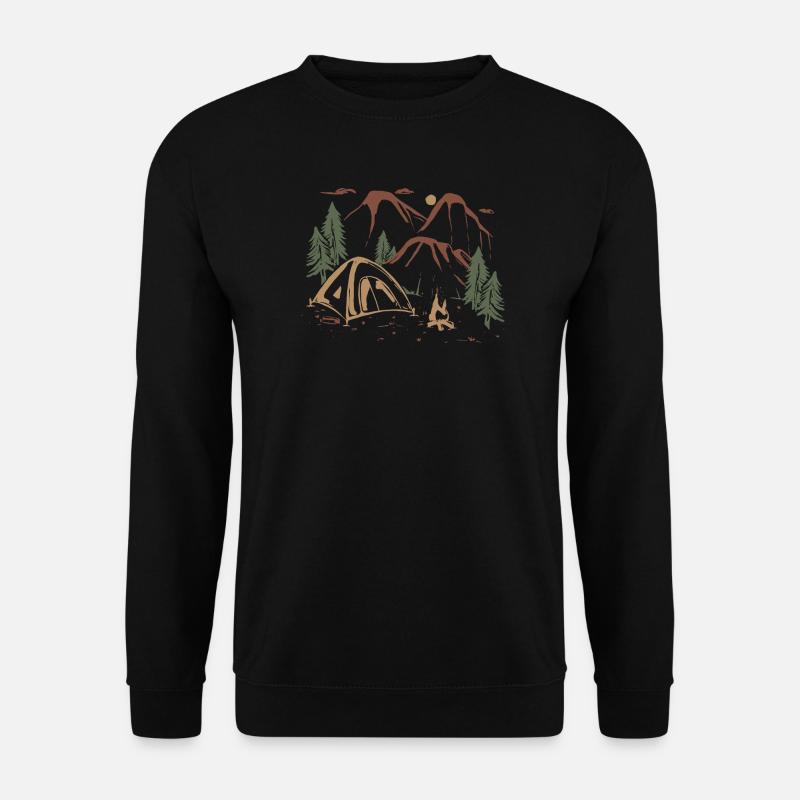 Backcountry Camp Night Sketch - Unisex Pullover - Schwarz