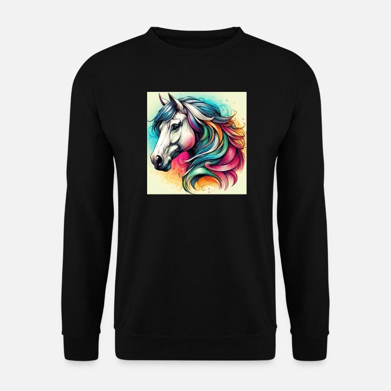 Pferd - Unisex Pullover - Schwarz