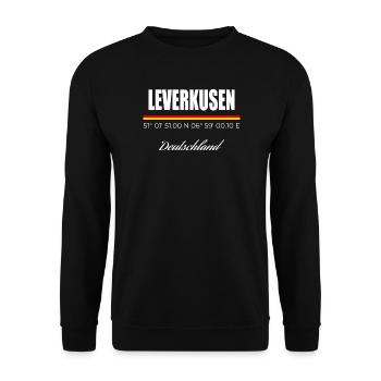 Leverkusen - Unisex Pullover - Schwarz - Vorne - Alina (178cm) & Michal (187cm)