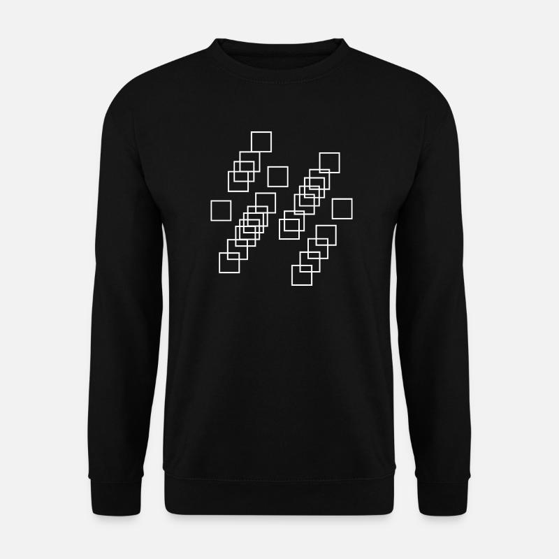 Diagonal Square Lattice - Unisex Sweatshirt - black